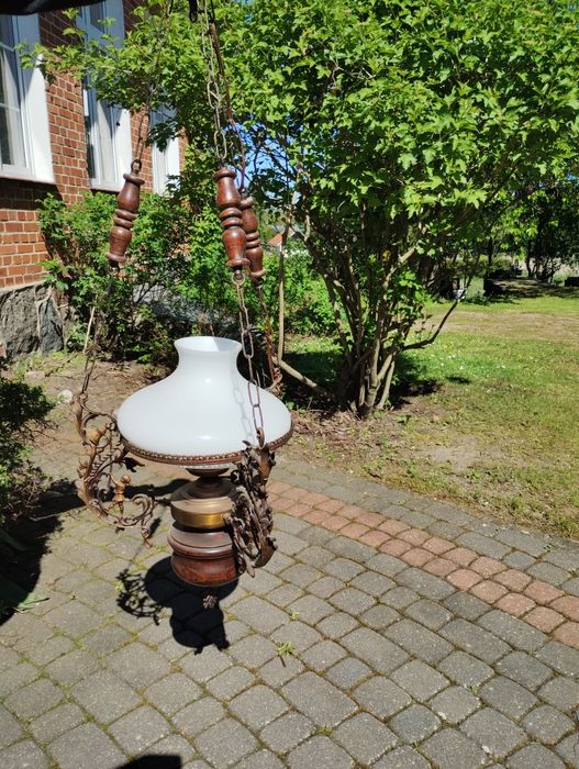 Żyrandol, lampa antyk, duńska