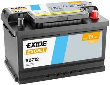 Akumulator Exide 71Ah 670A EB712 P+ Excell Grunwaldzka 33