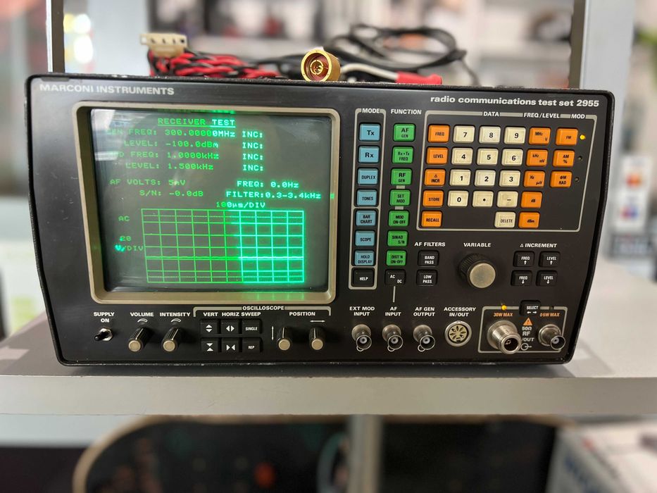 Tester Komunikacji Radiowej Marconi 2955 + kable + maskownica