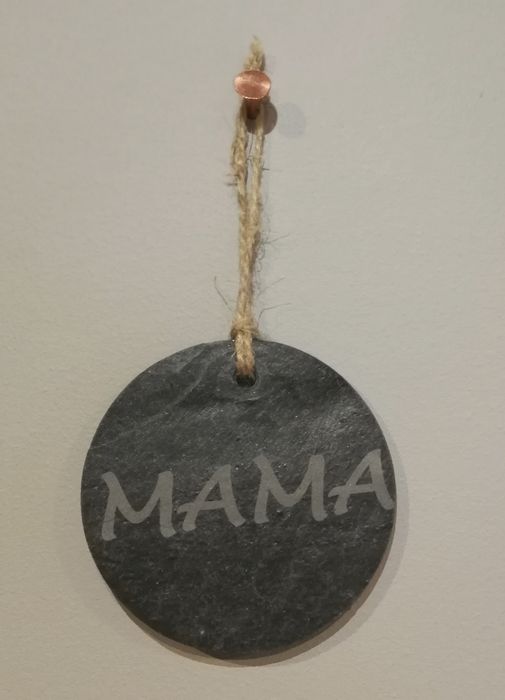 Zawieszka z grawerem łupek naturalny prezent bombki na choinkę