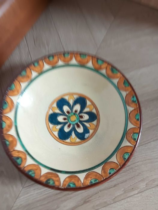 Talerz ceramiczny wiszący ludowy