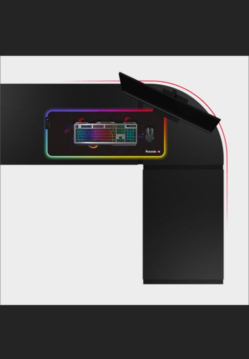 Biurko Gamingowe Huzaro Hero 6.3 Black 154 cm