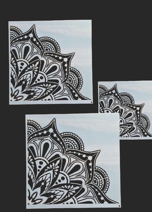 Szablon Mandala -wzór 60x60cm szablon 30x30cm, malarski tynk, DIY, C20