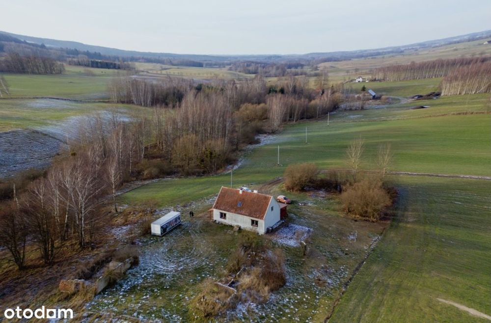 Malownicza siedlisko - działka 9,75 ha z domem 200 m²