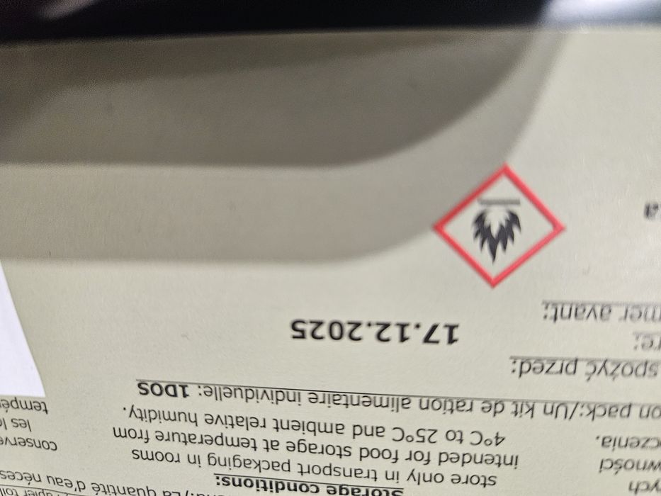 Wojskowa raca żywnościowa duża SRG 2