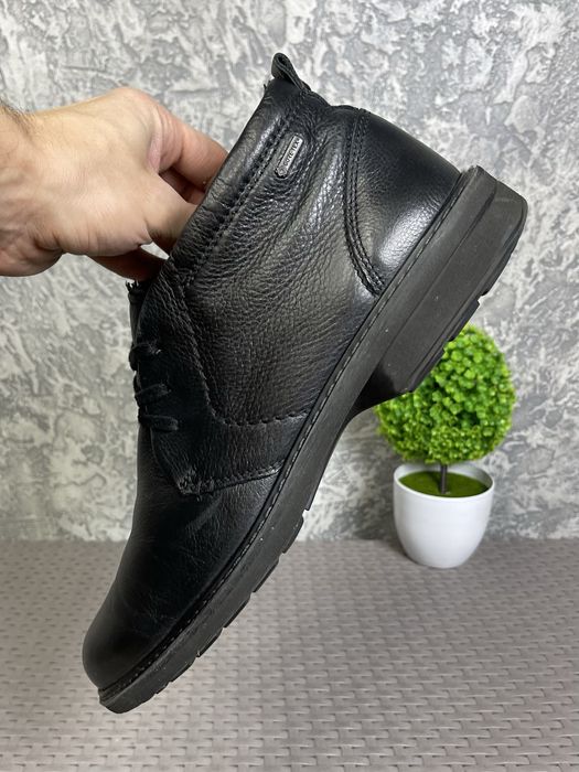 Ecco gore-tex ботинки туфли 45 размер кожаные черные