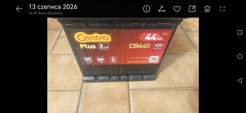 Akumulator centra plus 44 Ah 400A(En)
