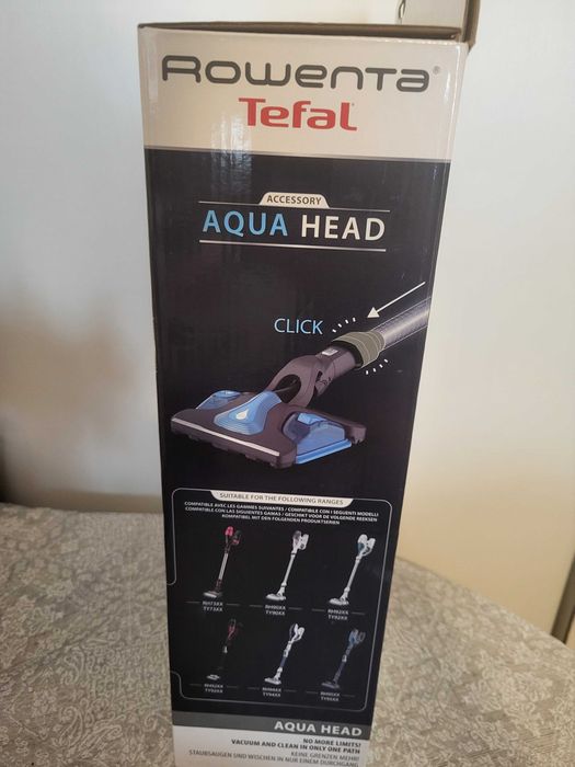 Aqua head,
Nakładka mopująca TEFAL do odkurzaczy Xforce, Rowenta, nowa