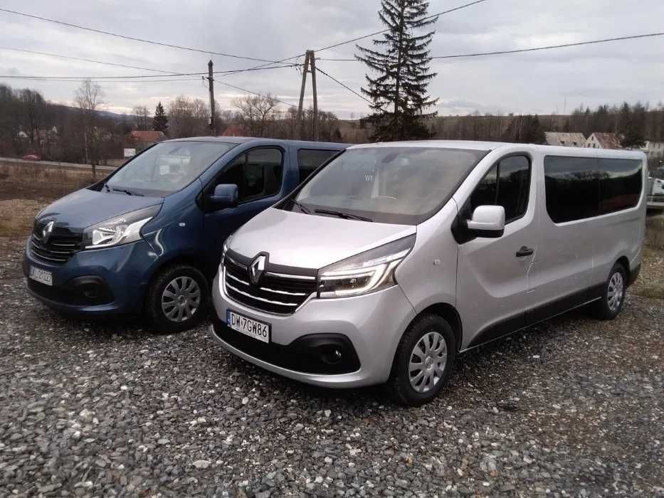 Wynajem busa, bus 9 osobowy na urlop, fotele komfort, Trafic Automat