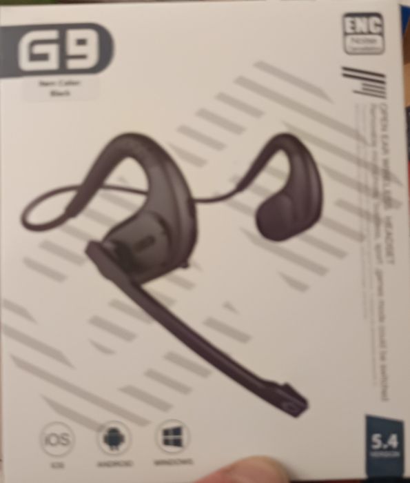 Zestaw słuchawkowy z otwartym uchem  dołączany mikrofon G9 bezprzewodo