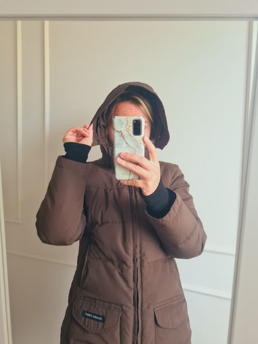 Brązowa kurtka Puchowa Canada Goose