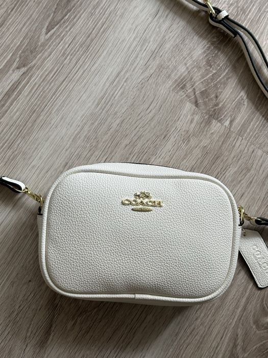 Женская сумка белого цвета Coach/Коуч