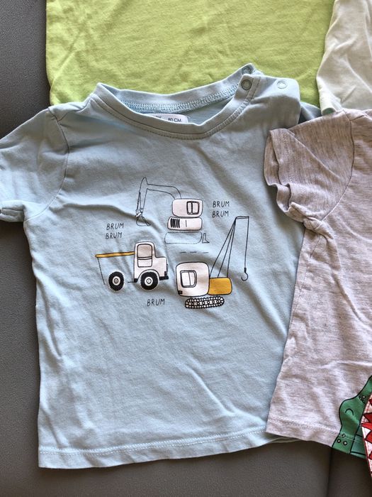 Koszulki krótki rękaw t-shirt 4 szt chłopięce Lupilu fox 80