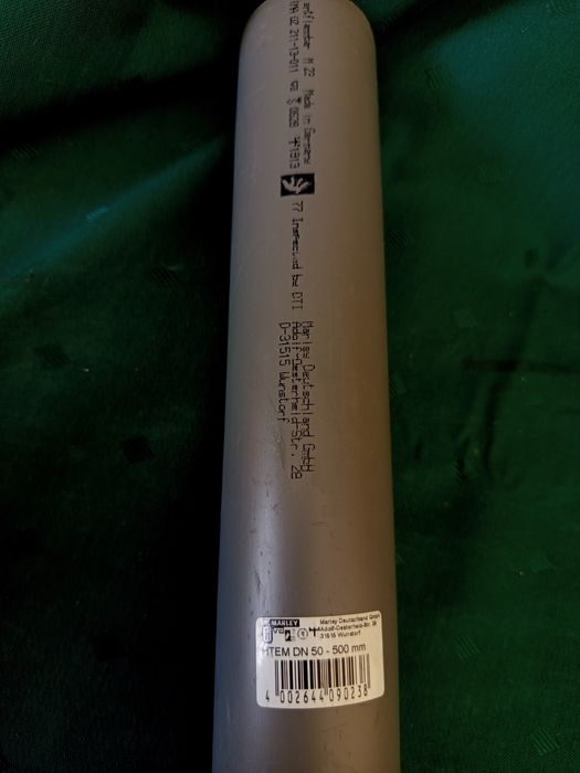 Rura Marley HT z mufa wciskana Dn50 szara 500mm