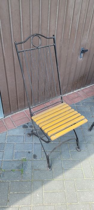 Krzesła barowe ogrodowe stół okrągły