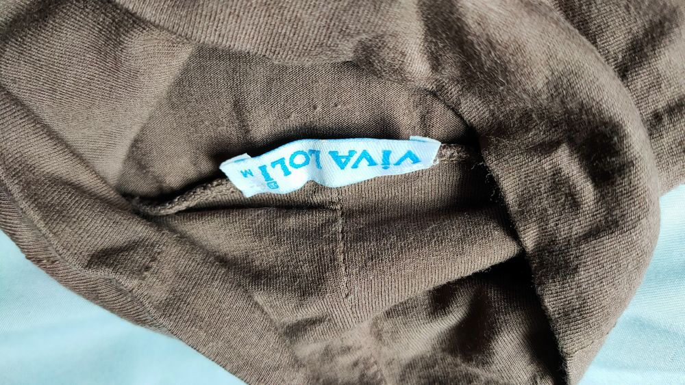 Brązowy turecki golf damski wiskoza stan dobry