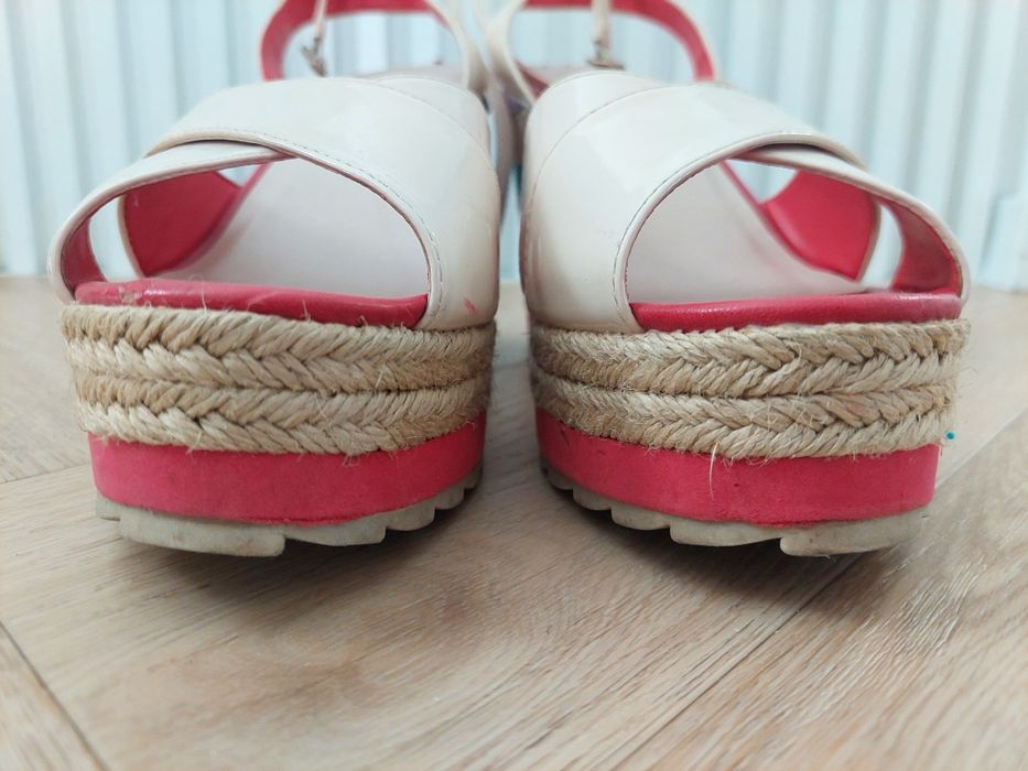 Centro Koturny Sandały Beżowe Kolorowe 39