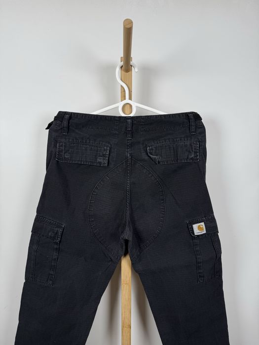 Carhartt Aviation Pant męskie czarne spodnie cargo bojówki bawełniane 28x32