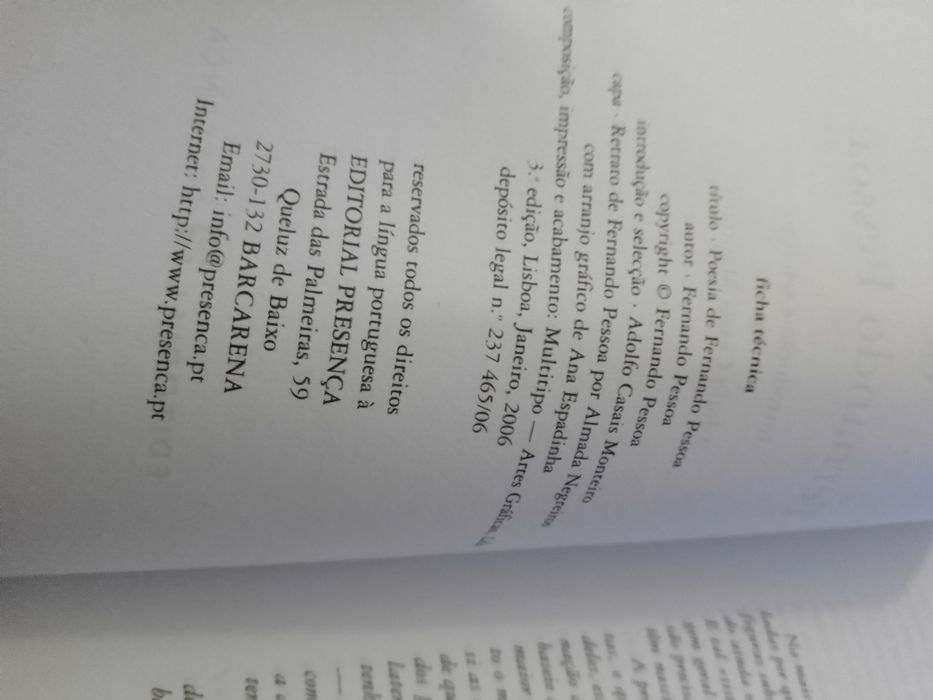 Cartas de amor de Fernando Pessoa-Àtica-1990-10E -Tubo fio 2E Desde 2E