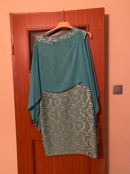 Sukienka zielono szara