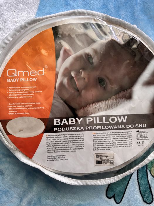 Poduszka profilowana Qmed baby pillow na plaska glowke