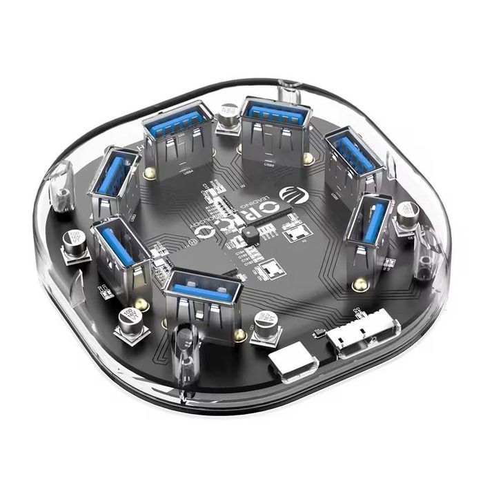 ORICO Transparent Series USB HUB 7 портів USB3.0 з Micro USB.