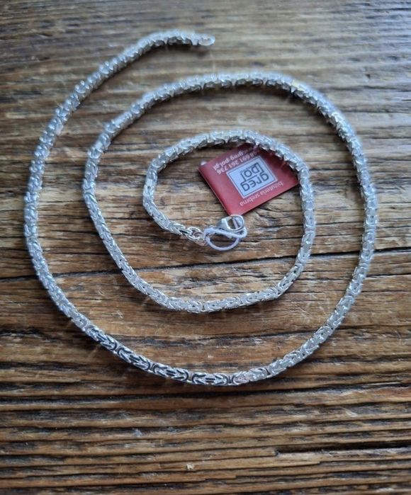 Masywny srebrny łańcuch królewski 21,1g 50cm