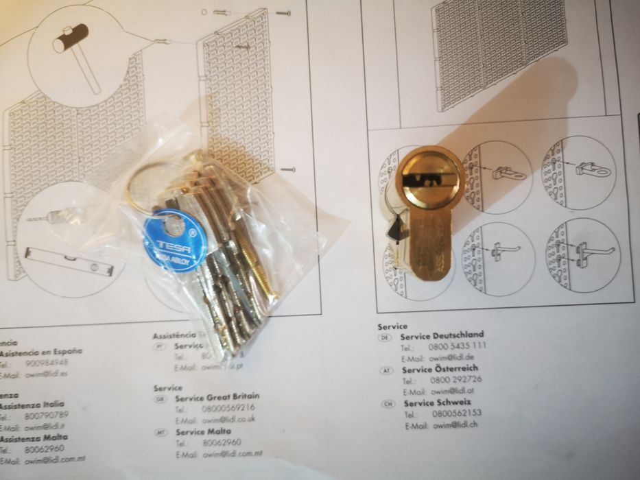 Cilindro/canhão - chave pontos TESA LATONADO T60