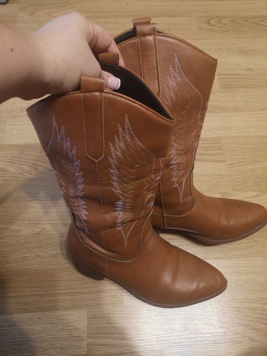 Kowbojki, butki brązowe