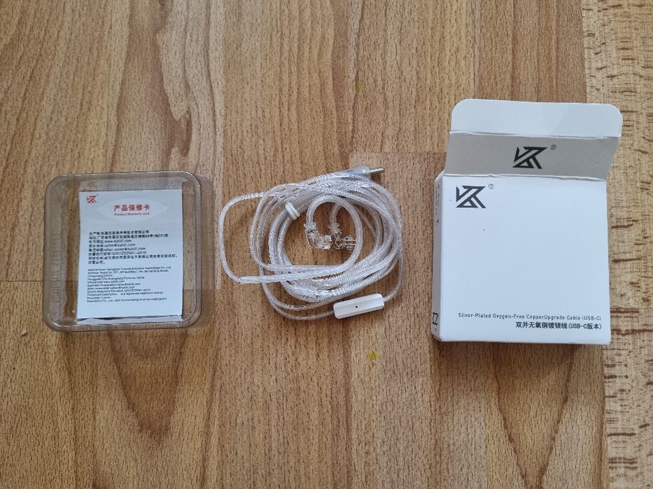 Кабель для наушников 2pin-C, USB Type-C  с микрофоном