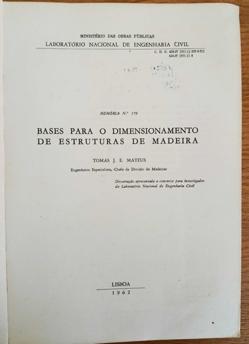 Bases para o Dimensionamento de Estruturas de Madeira - Tomás Mateus - LNEC