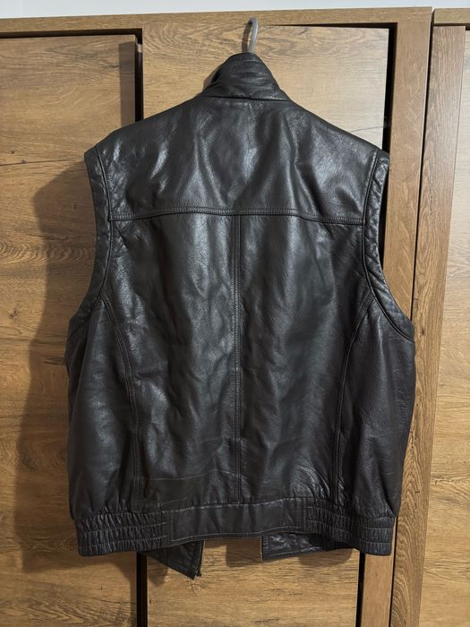 Świetna kamizelka skórzana Prince Leather 80s/90s Vintage!