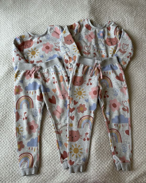 Костюм на дівчинку george 4-5 флісовий костюм 110 для двійнят близнюкі