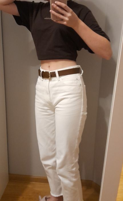 Białe jeansy straight