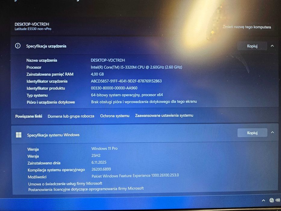 Dell Latitude E5530 i5 4 GB RAM 500+500 GB HDD FHD - baza do rozbudowy