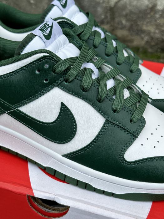Кросівки Nike Dunk Low Michigan State Team Green Данки зелені
