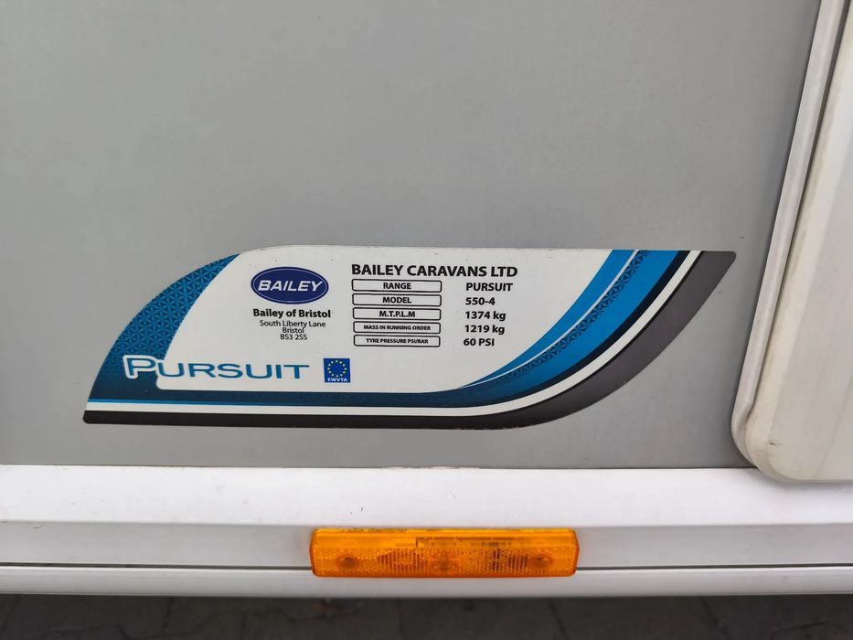 Bailey Pursuit R Mover Srebrna Piękna Przyczepa Alu Tech