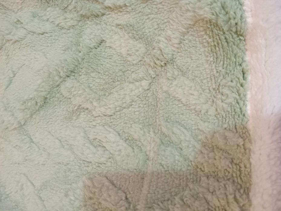 Koc sherpa dwustronny gruby baranek pled narzuta 200x230cm.