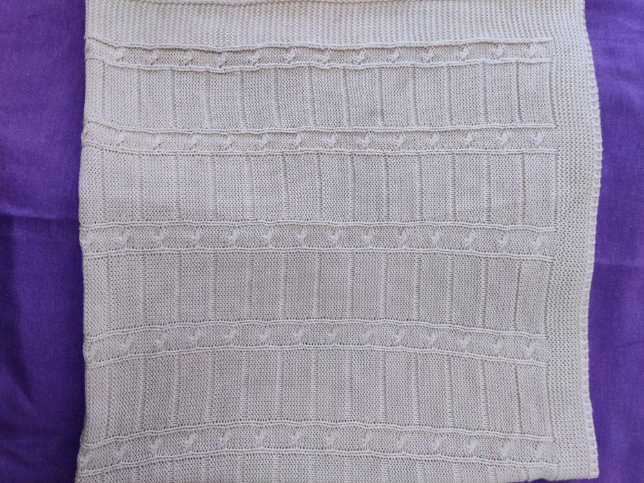 Плед/ковдра дитяча, в'язана/бавовняна, для найменших