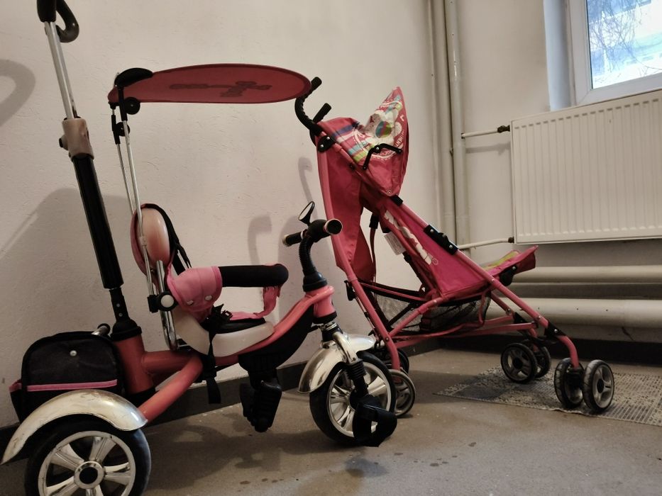 Rowerek trójkołowy plus spacerówka