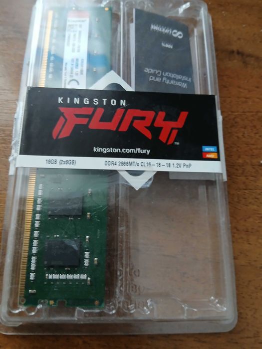 Комплект оперативної пам'яті Kingston FURY Beast DDR4 16GB (2x8GB) 2666MT/s CL16.