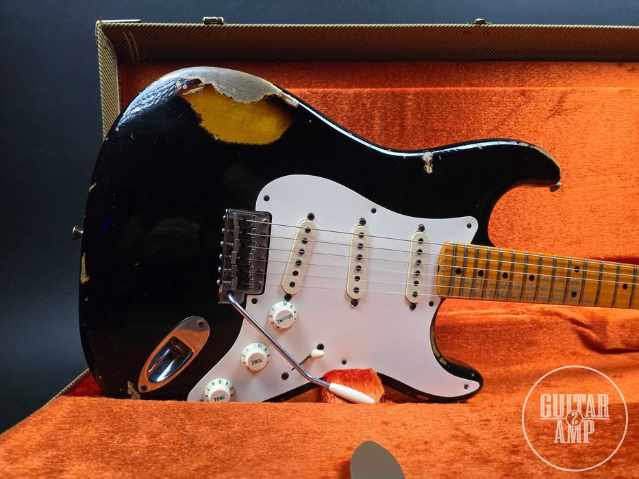 2015 Fender Custom Shop ’57 Stratocaster Black over Sunburst