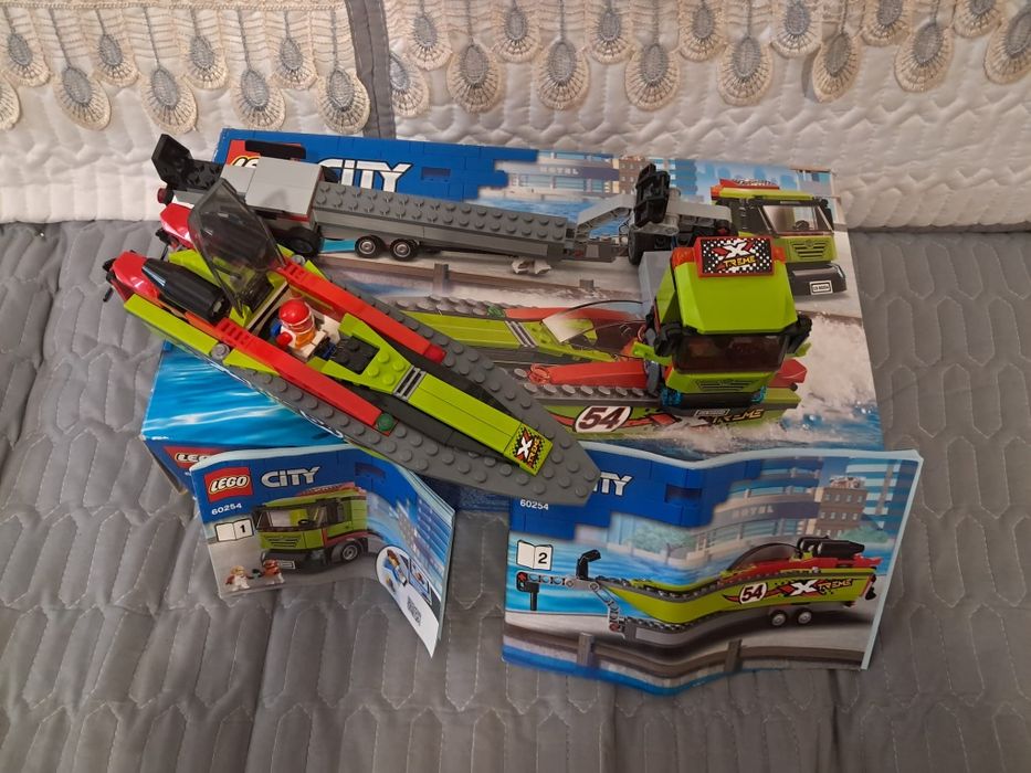 Lego completo camião mais barco