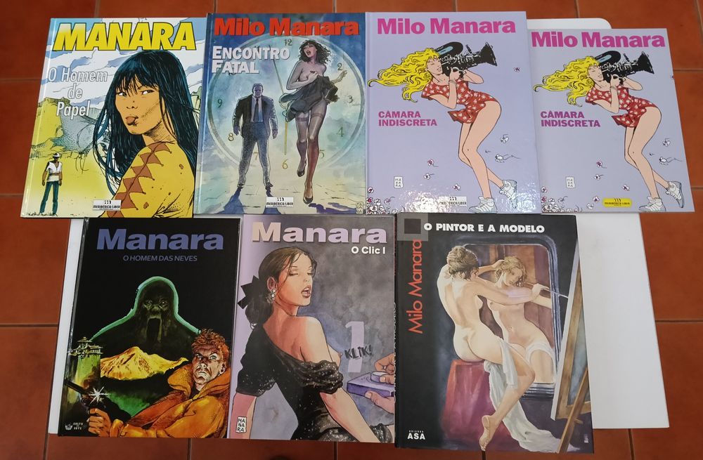 25 Livros de Milo Manara e Hugo Pratt (10 de capa dura)