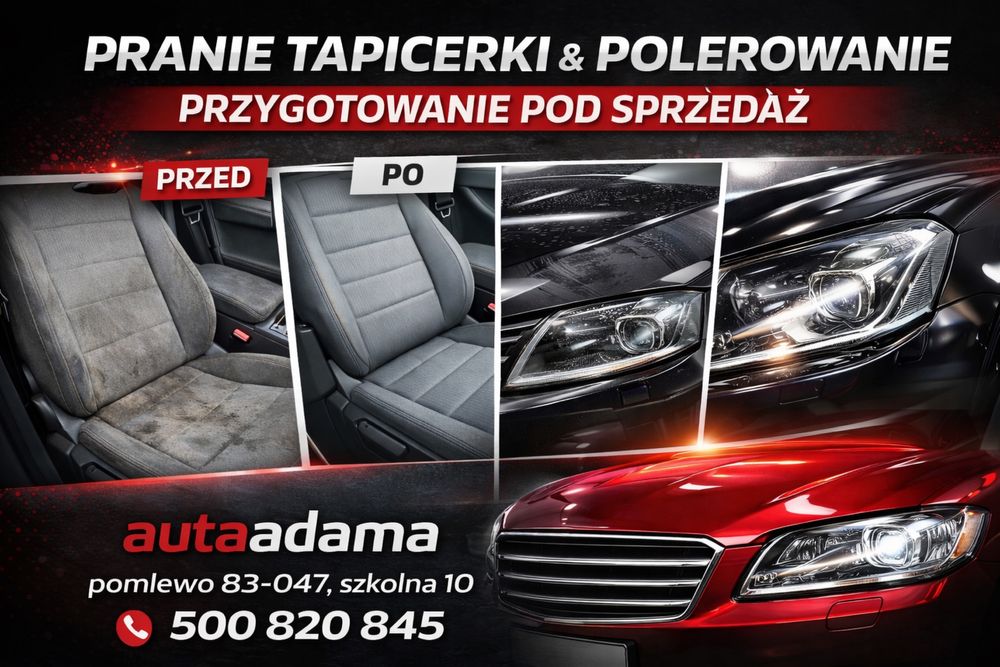 Pranie tapicerki polerowanie nakladanie powłok ochronnych  detailing