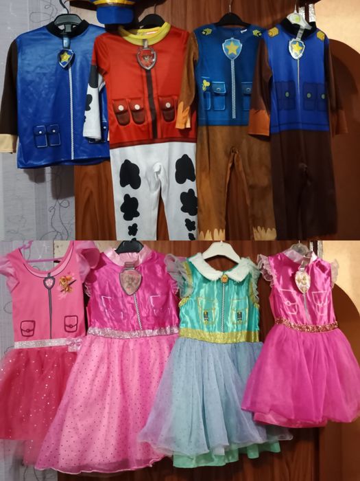 Карнавальний костюм Щенячий патруль на хлопчика і дівчинку.гонщик,скай