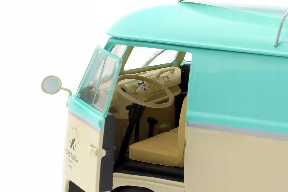 Volkswagen Vw T1 Cool Combi With Trailer 2024 Mint Green White Solido 1:18
