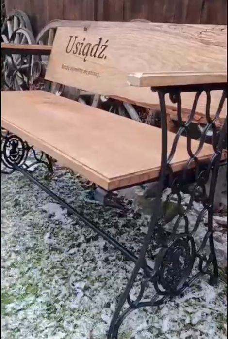 Ławka dębowa  solidna