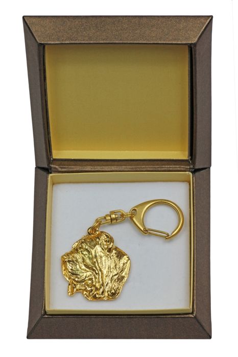 Mastif neapolitański brelok pozłacany w pudełku Art-Dog