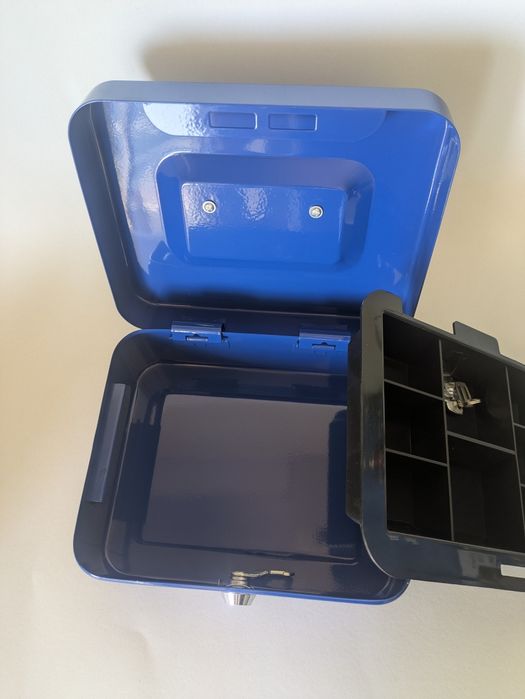 Cofre com chave 20 x 9 x 16 cm - Caixa de Dinheiro Fechável com Chave